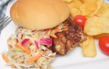 Delicious and Easy Grilled Blackened Fish Sandwiches with Tangy Homemade Slaw