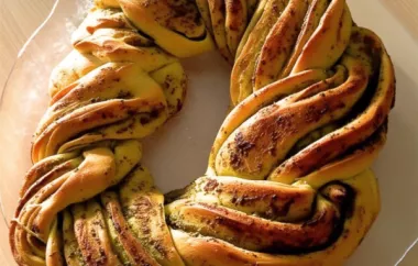 Delicious Braided Bread with Homemade Pesto