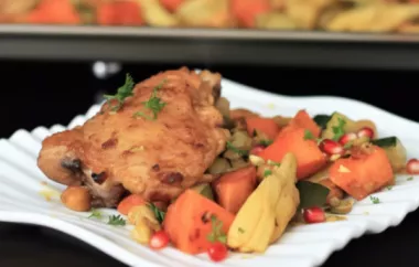Delicious Moroccan Chicken Thigh Sheet Pan Dinner Recipe