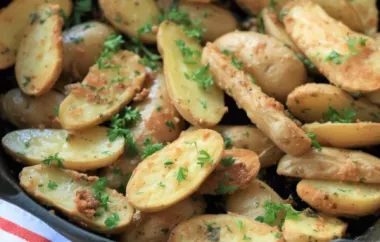 Delicious Roasted Garlic Parmesan Fingerling Potatoes Recipe