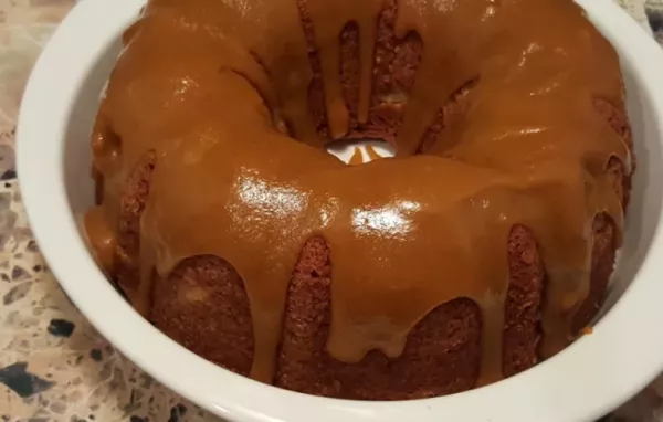 Apple Harvest Pound Cake with Caramel Glaze