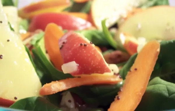 Apple Pecan Cranberry and Avocado Spinach Salad with Balsamic Dressing