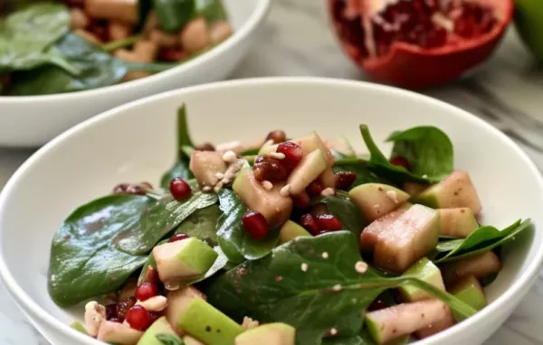 Apple Pomegranate and Pecan Salad