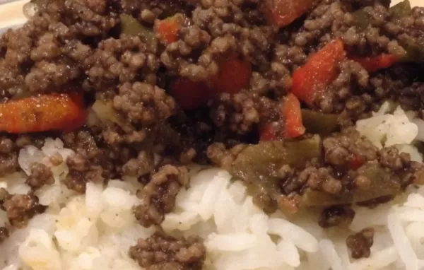 Asian Ground Beef and Pepper Saute