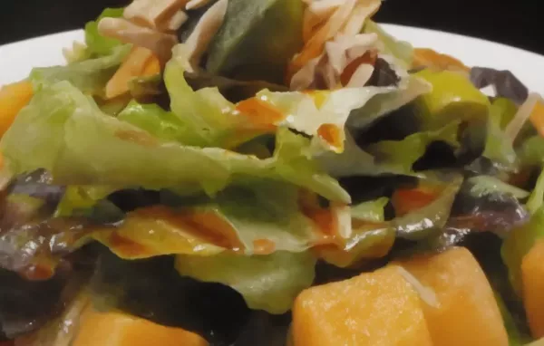 Avocado and Cantaloupe Salad with Creamy French Dressing