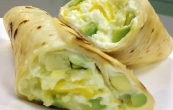 Avocado Cream Cheese and Egg Burrito