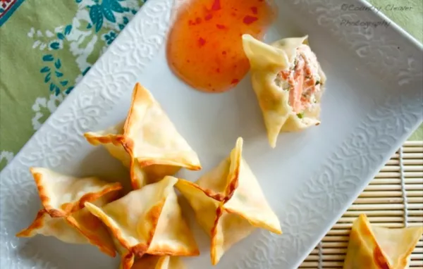 Baked Salmon Wontons