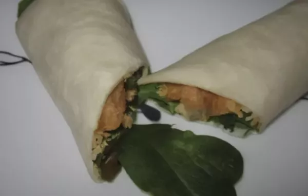 Baked Tofu Spinach Wrap