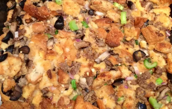 Black Olive, Mushroom and Sausage Stuffing