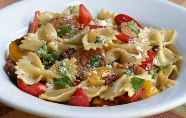 Bow-Tie Pasta with Sausage and Sweet Peppers