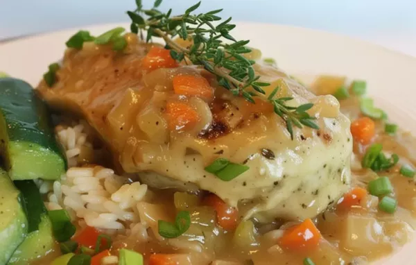 Braised Chicken Breasts in Tasty Mirepoix Ragout