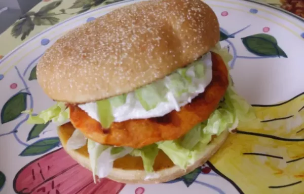 Buffalo Chicken Burgers with Blue Cheese Dressing