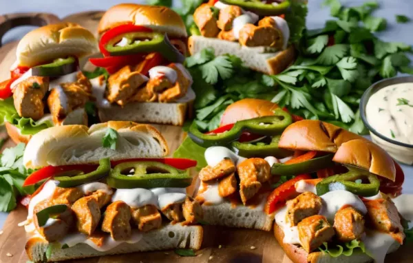 Buffalo Chicken Sausage and Pepper Sandwich