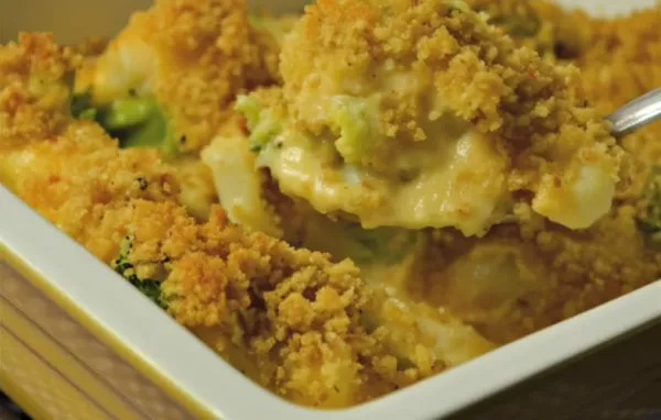 Cheesy Broccoli and Cauliflower Gratin