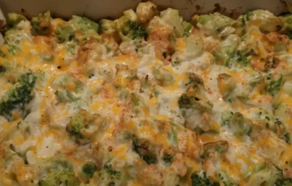 Cheesy Broccoli Casserole with a Crunchy Bread Crumb Topping