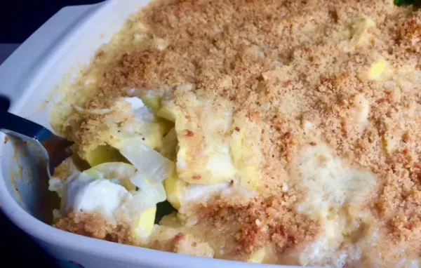 Cheesy Chicken and Squash Casserole