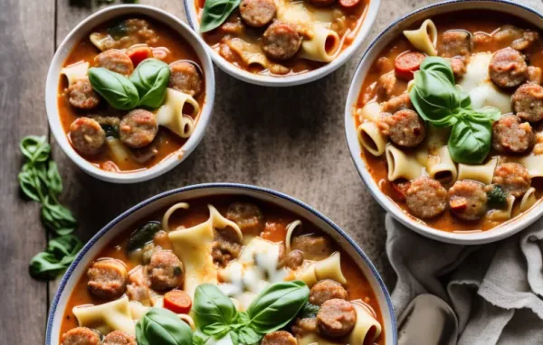 Cheesy Sausage Lasagna Soup - The Perfect Comfort Food