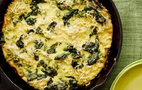 Cheesy Spinach Ramen Frittata