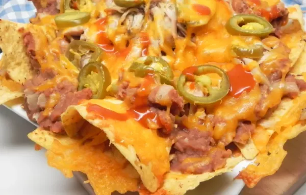 Chicken Nachos with Refried Beans