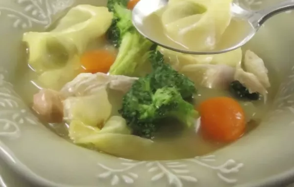 Chicken Tortellini Soup with Broccoli