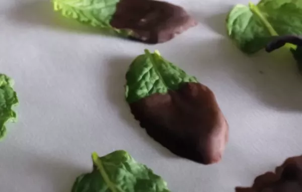 Chocolate-Covered Mint Leaves