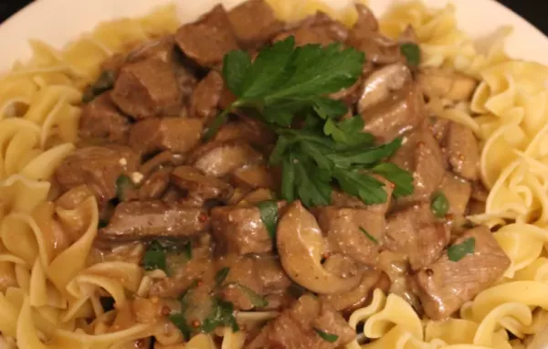 Classic Beef Stroganoff in a Slow Cooker