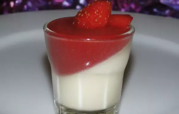 Creamy and Delicious Panna Cotta with a Burst of Fresh Strawberry Sauce
