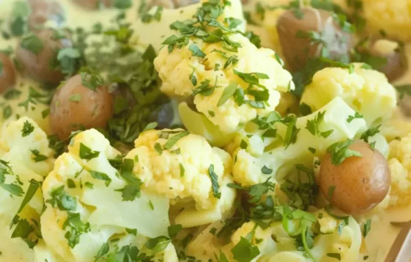 Creamy and Delicious Vegan Cauliflower and Potatoes in Coconut Milk