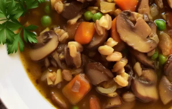 Creamy and Flavorful Mushroom and Farro Soup Recipe