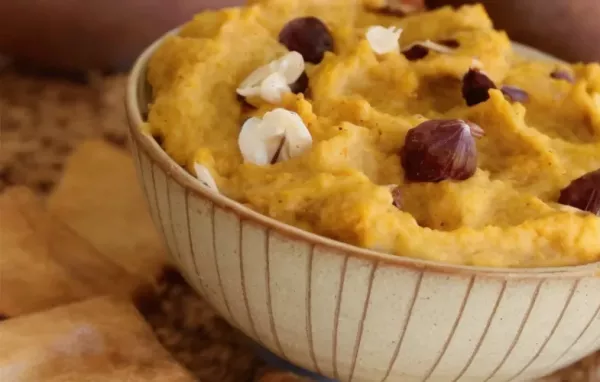 Creamy and flavorful sweet potato hummus with a hint of tahini.