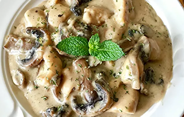 Creamy and hearty chicken and mushroom casserole