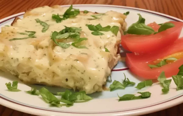 Creamy Baked Alfredo Spaghetti with a Crunchy Cheese Topping