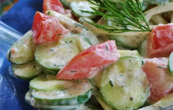 Creamy Cucumber Tomato Salad