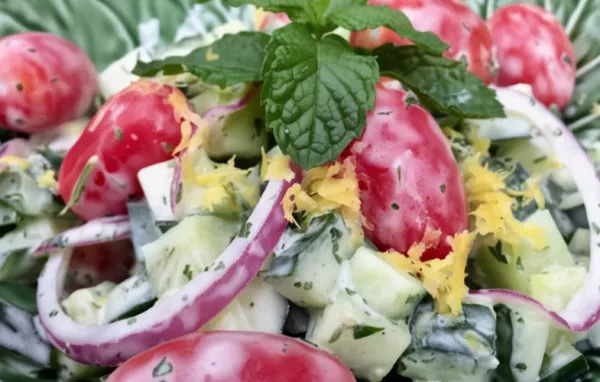 Creamy Mediterranean Cucumber Salad Recipe