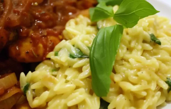 Creamy Orzo Pasta with Parmesan and Fresh Basil