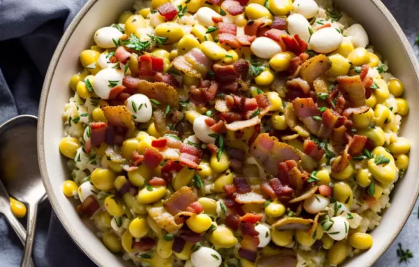 Creamy Succotash with Bacon, Thyme, and Chives