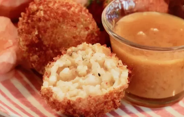 Crispy and Delicious Deep Fried Prawn and Rice Croquettes