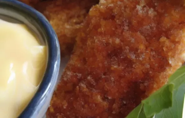 Crunchy and flavorful fried chicken coated with crushed pretzels