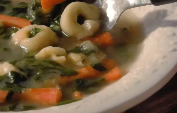 Dandelion Greens and Tortellini Soup