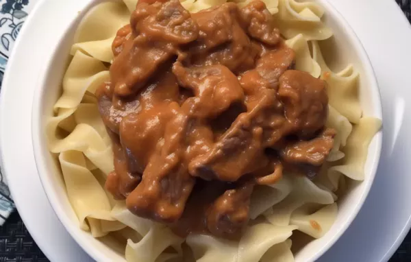 Delicious and creamy American Beef Stroganoff recipe