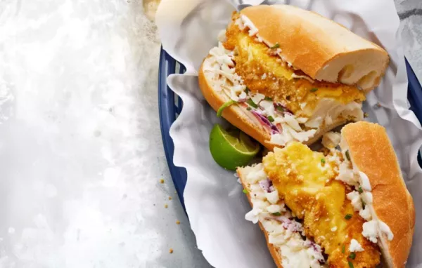 Delicious and Crunchy Air-Fried Crispy Fish Po' Boys