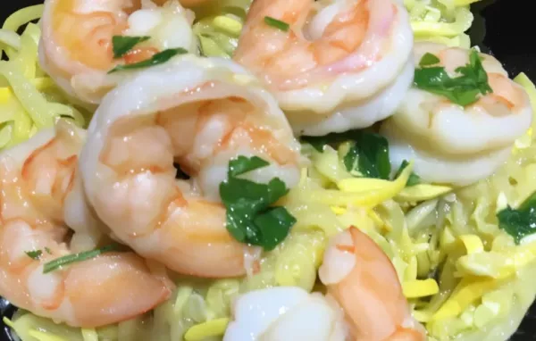 Delicious and Healthy Keto Shrimp Scampi with Broccoli Noodles Recipe