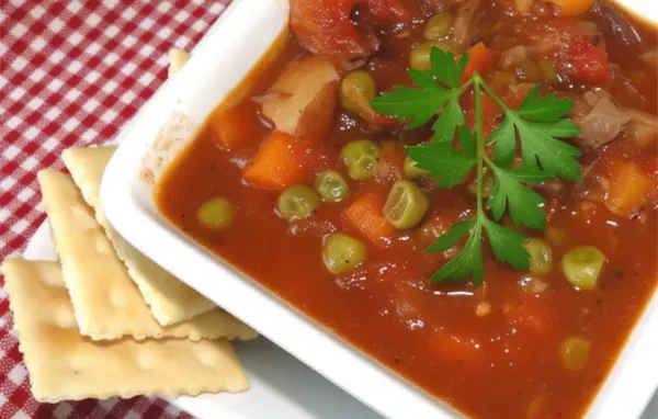 Delicious and Hearty Martha's Vegetable Beef Soup Recipe