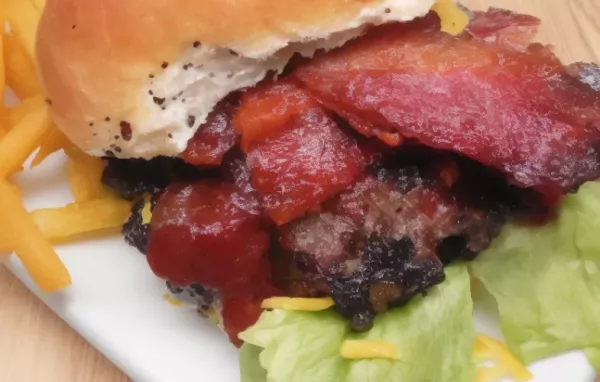 Delicious and Juicy Bacon Cheddar Bison Burgers