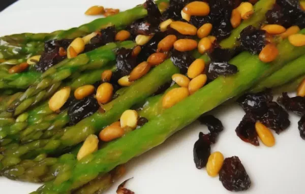 Delicious and Nutrient-Packed Asparagus with Cranberries and Pine Nuts