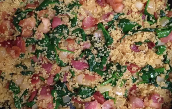 Delicious and nutritious bacon spinach quinoa bowl