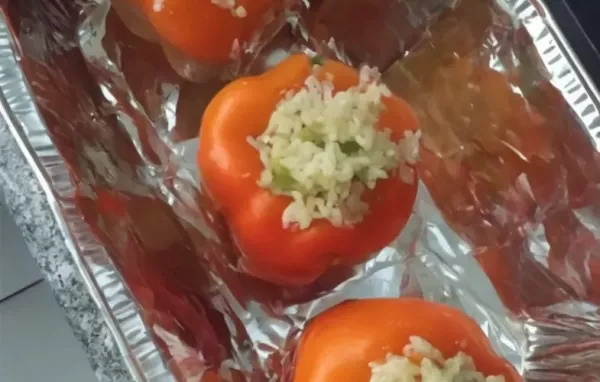 Delicious and Nutritious Chicken Wild Rice Stuffed Red Peppers