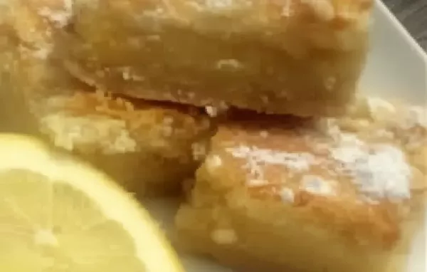 Delicious and Refreshing Classic Lemon Bars Recipe