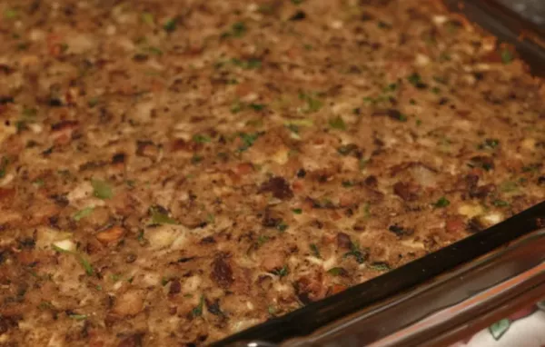 Delicious and savory stuffing with a twist of sweetness from the apples