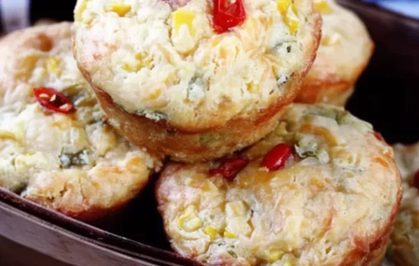 Delicious and spicy Green Chile Corn Muffins recipe